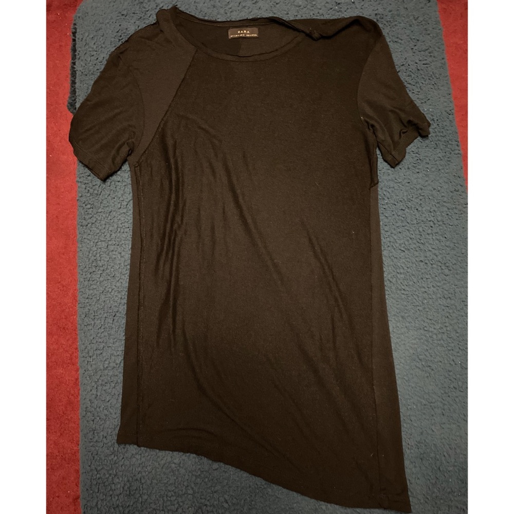 Zara Black Long Length Tshirt